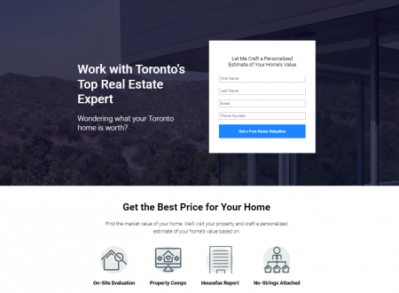 Prestige Realty Landing Page Thumbnail