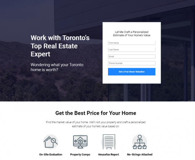 Prestige Realty Landing Page Thumbnail