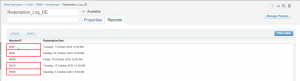 Redemption Log Data Extension