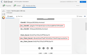 API Encryption Email - Preview and Test