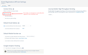 Journey Settings